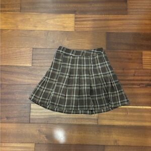 Plaid Brown Skirt